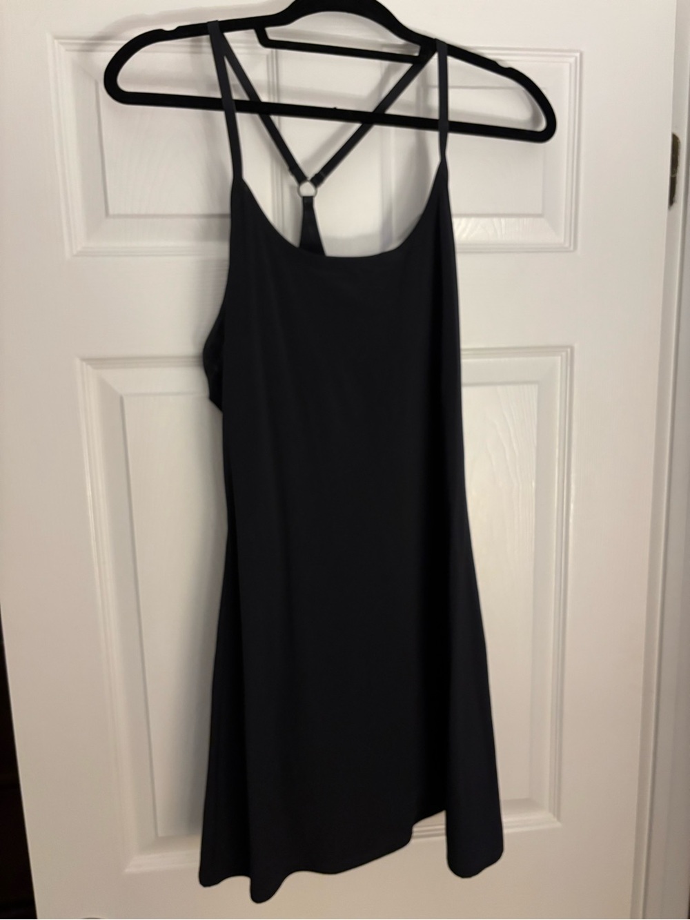 Outdoor Voices Black Strappy-Back Mini Dress